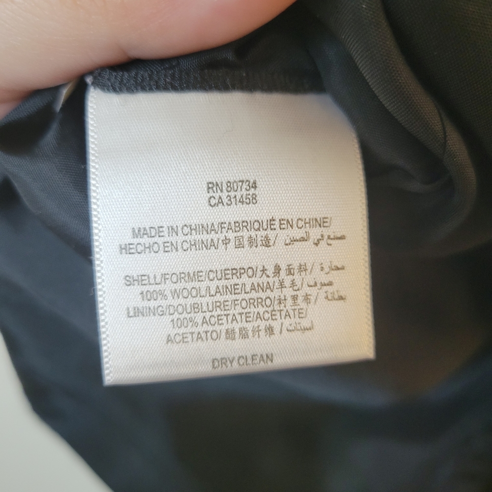 BCBG Women's black wool pleated corporate skirt size 10 - Picture 5 of 5